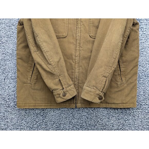 Y2K GAP Sherpa Lined Corduroy Jacket Mens XL Full Zip Trucker Classic 90s Brown - Picture 6 of 14